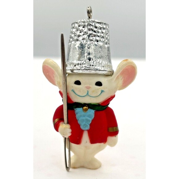 Hallmark Other - Vintage Hallmark 1982 Thimble #5 Mouse Mini Christmas Ornament Sewing Needle